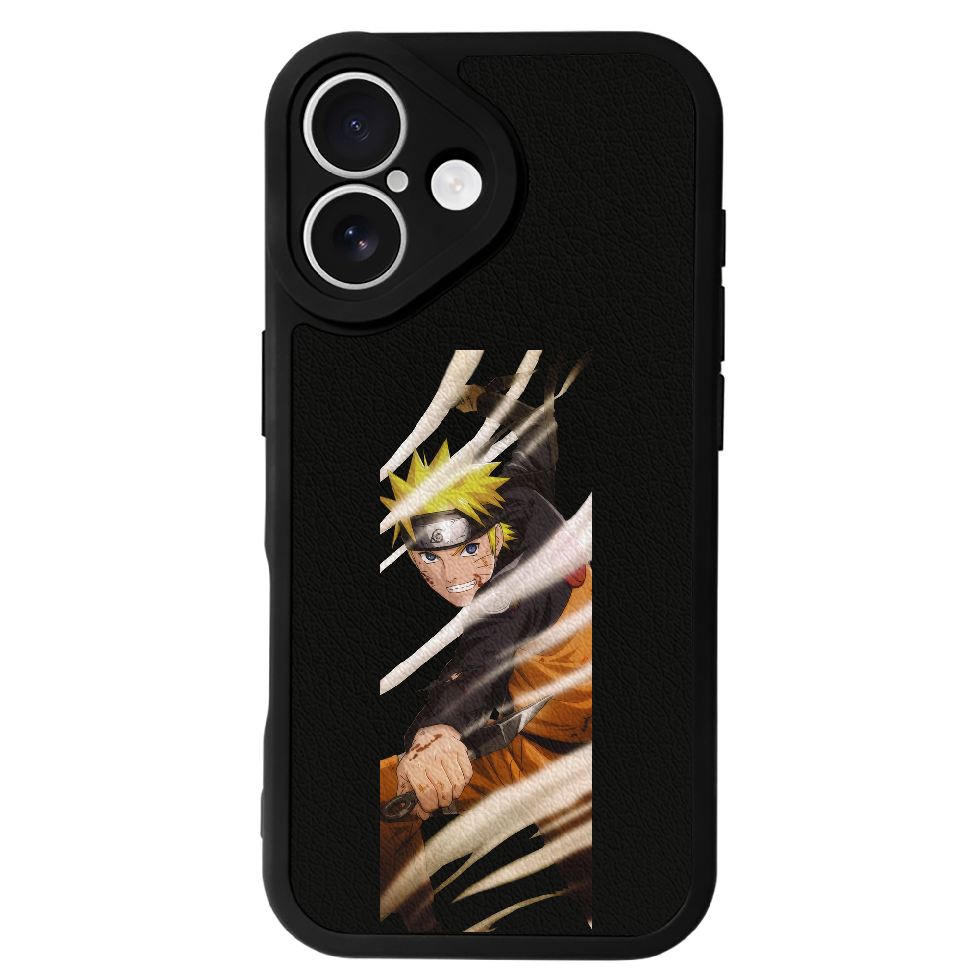 （画像用） NARUTO -ナルト- うずまき ナルト Uzumaki Naruto 【iPhone 16シリーズ対応】シリコンスマホケース（レザー調） 材質：シリコン